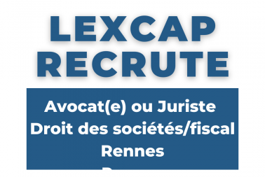 Image de l'article Le Cabinet LEXCAP recrute à Rennes !